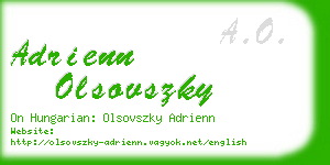 adrienn olsovszky business card